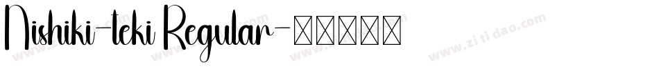 Nishiki-teki Regular字体转换